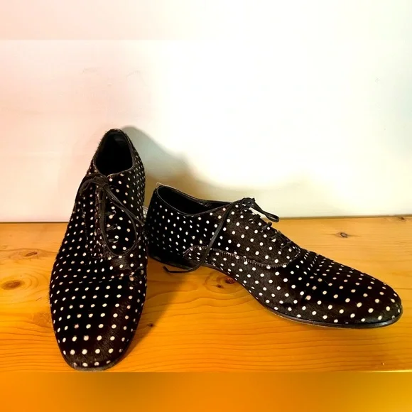 Vintage Alexander McQueen Calf Hair Lace Ups - Picture 1 of 7